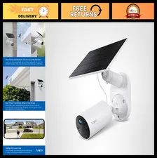 Wireless Outdoor Solar Security Camera 1080p - Battery-Powered, Person Detection