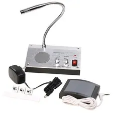 UHPPOTE Dual Way Window Counter Intercom Interphone External Speaker Silver