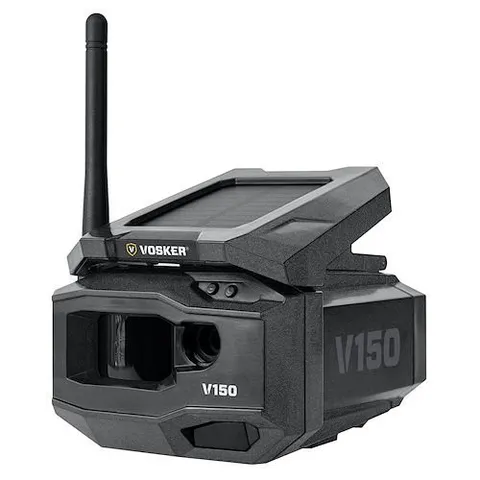 VOSKER V150 Solar Powered 4G LTE Cellular Outdoor Security Camera, Black