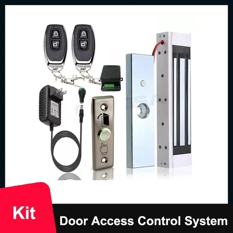 Kit Door Access Control System Electric Magnetic Lock 2 Wireless Remote Controls
