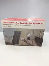 SwitchBot Outdoor Spotlight Cam 2K Solar Kit Wireless Security Camera New Sealed