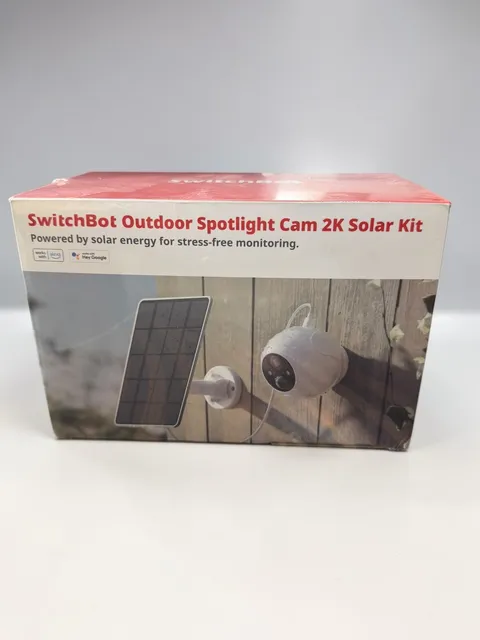 SwitchBot Outdoor Spotlight Cam 2K Solar Kit Wireless Security Camera New Sealed