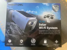 Night Owl 2K 64GB Hub Recorder Security System w/ 3 Battery Solar Cameras