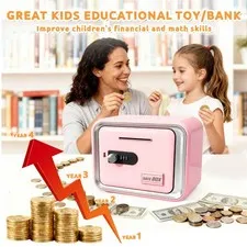 Viral Mechanical Piggy Bank Dual Password Lock Large Capacity Cash Storage Safe