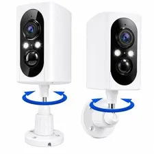 2K Security Cameras Wireless Outdoor, 355° Pan Rotate, Battery Powered, Color...