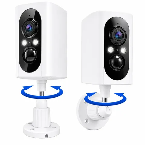 2K Security Cameras Wireless Outdoor, 355° Pan Rotate, Battery Powered, Color...