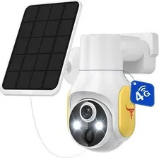 1080P Security Camera Wireless with Solar Panel, AI Human Detection, 2-Way Audio