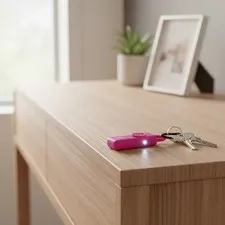 Emergency Safety Alarm - Magenta 130 dB Keychain with Touch Control and Light