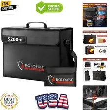 Large Fireproof Bag 5200℉ Heat Insulated 17 x 12 x 5.8 inches, Fireproof Docu...