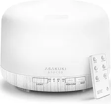ASAKUKI Essential Oil Diffuser for Home, 500ML Aromatherapy Diffuser Humidifier