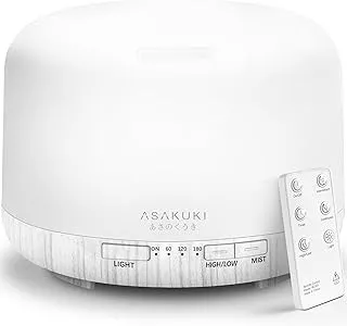 ASAKUKI Essential Oil Diffuser for Home, 500ML Aromatherapy Diffuser Humidifier