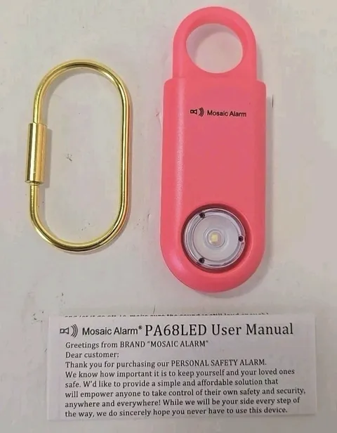 130dB Personal Safety Alarm Ultra Bright Strobe Light Loud Sound Keychain Siren