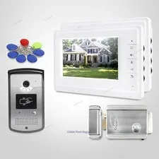 7" Video Door Intercom System with Intra-monitor Audio Intercom for House/ Flat