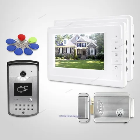 7" Video Door Intercom System with Intra-monitor Audio Intercom for House/ Flat