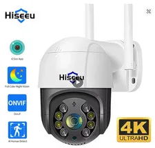 Hiseeu 8MP 4K PTZ Wifi Camera 5x Digital Zoom Ai Human Detect Auto Tracking ONVI