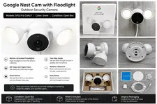 Google Nest Cam W/Floodlight (GPLE9 & G3AL9) Outdoor Security Camera Snow