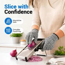 A5 Cut Resistant Gloves, Food Grade Kitchen Safety Gloves | for Chef Meat Cut...