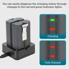 2 Pack 8000mAh Rechargeable Battery and Charger Station for Ring Doorbell 2/3+/4