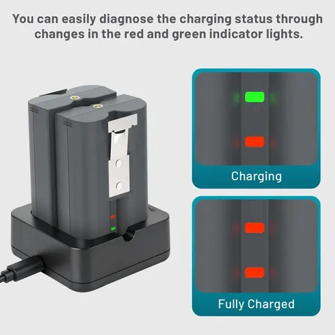 2 Pack 8000mAh Rechargeable Battery and Charger Station for Ring Doorbell 2/3+/4
