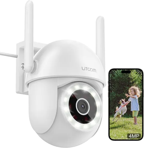 2.5K Security Camera Outdoor, 2.4G Wi-Fi Camera for Home Security Outdoor with S