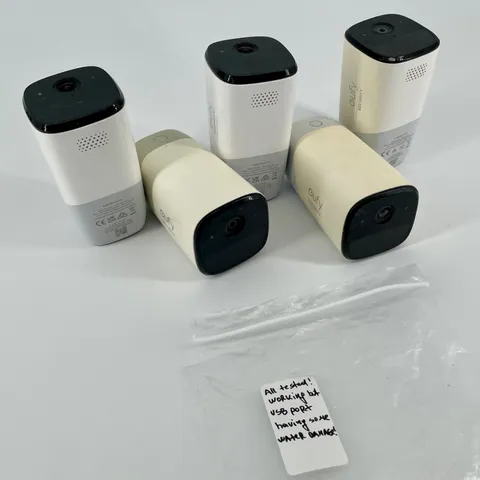 LOT OF 5 Eufy eufyCam 2 Pro T8140 2K Indoor/Outdoor Add-on Security Cameras