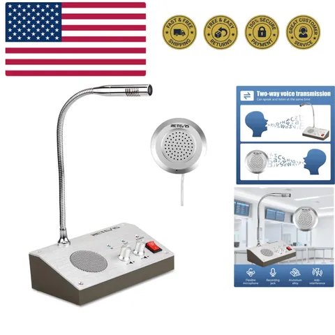 RT-9908 Window Speaker,Window Intercom Dual-Way Voice,Window Speaker Intercom...