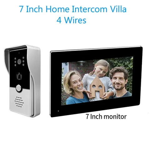 7inch Indoor Monitor Video Intercom System Visual Doorphone Camera Video