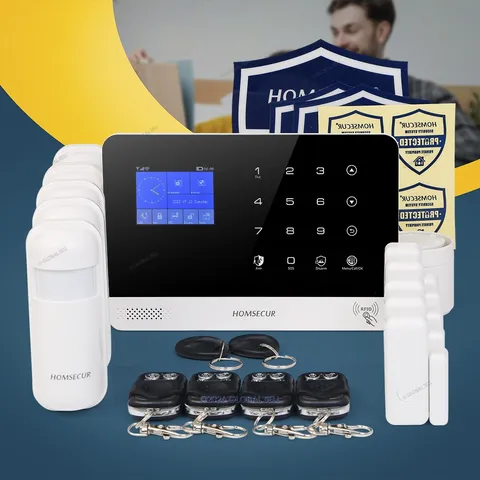 HOMSECUR Wireless WIFI 4G 2G RFID SMS Autodial Home Security Alarm System