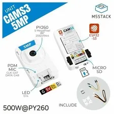 M5Stack Unit CamS3 5MP camera unit ESP32S3 5 million pixels PY260