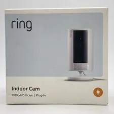 RING INDOOR CAM HOME SECURITY CAMERA (2nd Gen, 2023) Plug-In White NEW SEALED