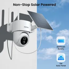 INFIYA L1 Solar Security Camera Outdoor Wireless WiFi Color Night Vision 360°PTZ
