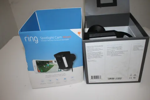 RING Spotlight Cam 8SH1P7-BEN0 Wired Outdoor Security Camera in Black