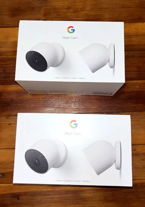 Google Nest Cam 4-Pack Wireless Wi-Fi Battery 1080p Indoor/Outdoor White