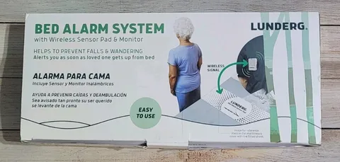 Lunderg Bed Alarm System With Wireless Sensor Pad & Monitor New, Open Box