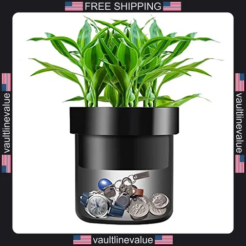 Younion flower pot diversion safe with key lock hidden storage for valuables