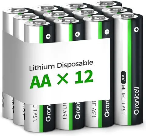 12-Pack Lithium AA Batteries | 1.5V for Blink Cameras, Smart Locks, Alarms & Tec