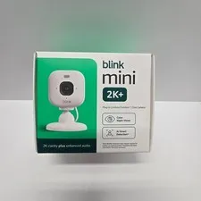 Blink Mini 2K+ Indoor Plug-In Security Camera NEW Sealed