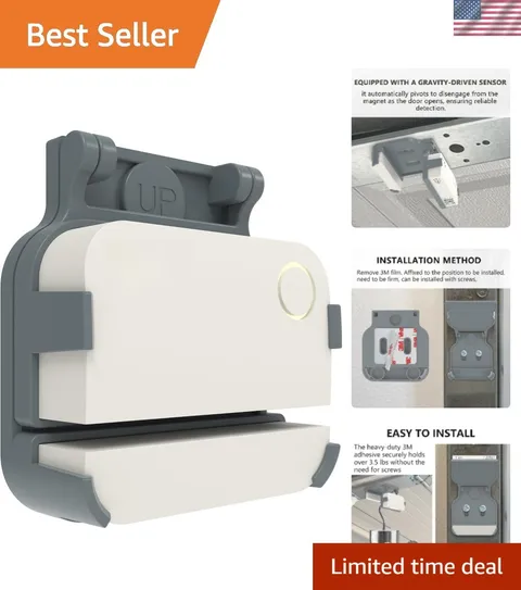 Garage Door Bracket for Ring Alarm Contact Sensor 2nd Gen – Gray Mount with S...