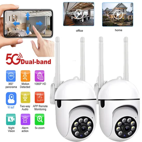 2Pack Wireless 5G WiFi Security Camera System Smart Outdoor Night Vision 1080P