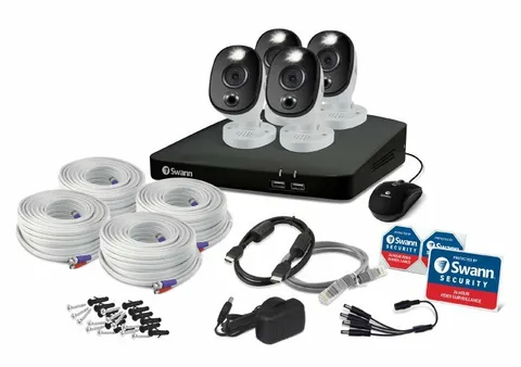 Swann SWDVK-856804WL 4K CCTV 4 Camera Kit DVR 8 Channel 2TB HDD Security Siren