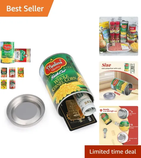 Disguised Can Diversion Safe - Portable Hidden Storage for Cash & Jewelry