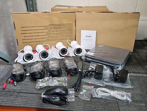 Zosi 8MM-252W4S-00-US DVR Video Surveillance System with 4 Cameras & H.265+ DVR