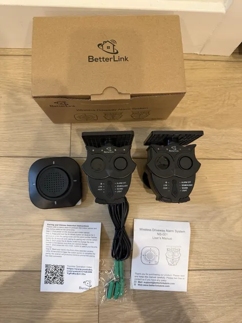BetterLink Solar Wireless Driveway Alarm System, 1/2 Mile Range, IP65