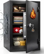 2026 New 60-Min Fireproof Safe for Home, Water & Fire Resistant