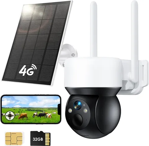4G Camaras De Seguridad Sin WIFI Para Casa Exterior Inalambricas Con Panel Solar