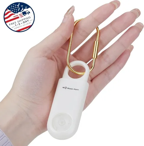 Alarma de seguridad personal, luz intermitente súper brillante, sonido fuerte.