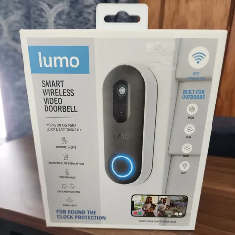LUMO Smart Wireless Video Doorbell WIFI Connected Front Outdoor Security