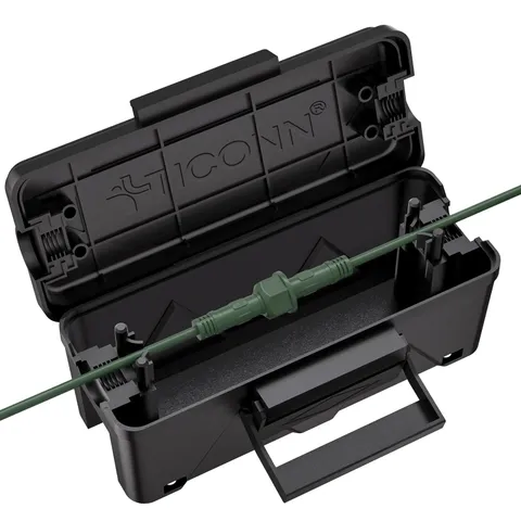 TICONN Outdoor Electrical Box, IP54 Splash-Proof Small, Black