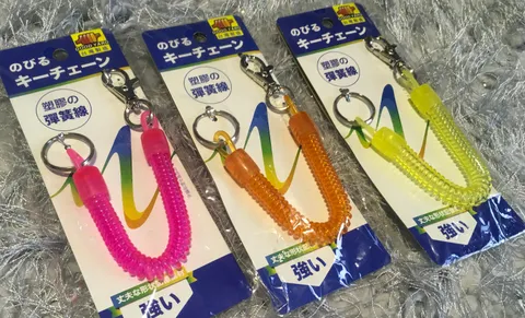 Key Chain Keyrings Flexible Plastic Spring Good Quality Colorful Cheap Security