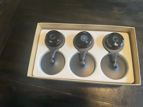 Google Nest Cam Indoor 1080p HD Wired Security Camera 3-Pack NC1104US